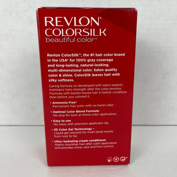 Revlon Colorsilk Hair Color Permanent 27 Deep Rich Brown Ammonia Free Keratin - Picture 4 of 6